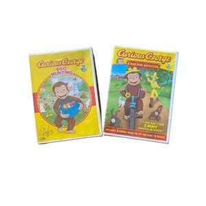Curious George egg hunting a bike ride adventure DVD still sealed set of 2￼